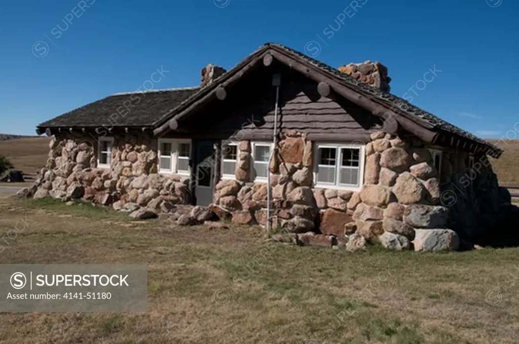 Visitor Center Made From Large Rocks In Custer State Park, South Dakota, Usa.