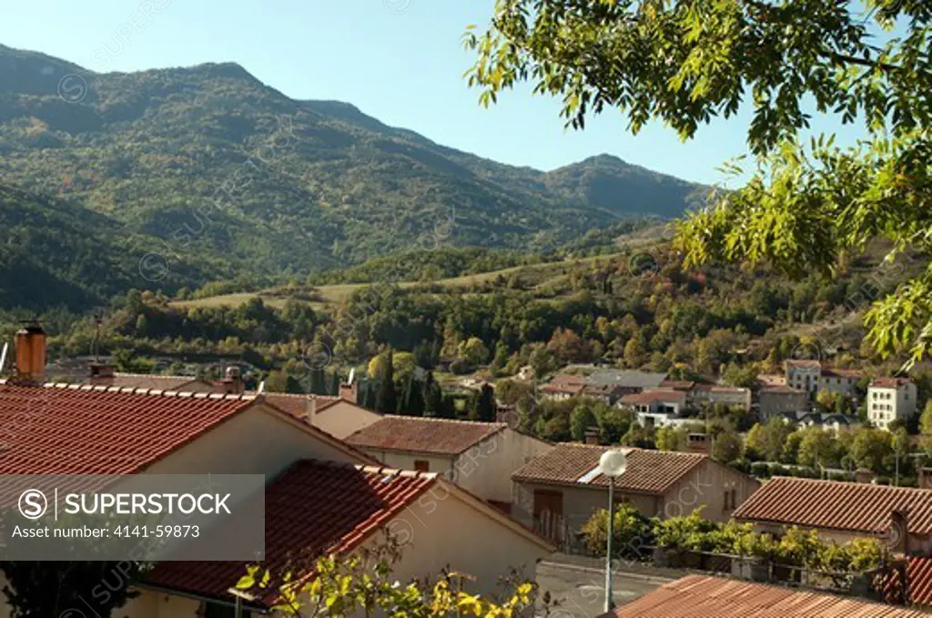 The Pyrenees Village Of Axat Aude Languedoc-Roussillon France