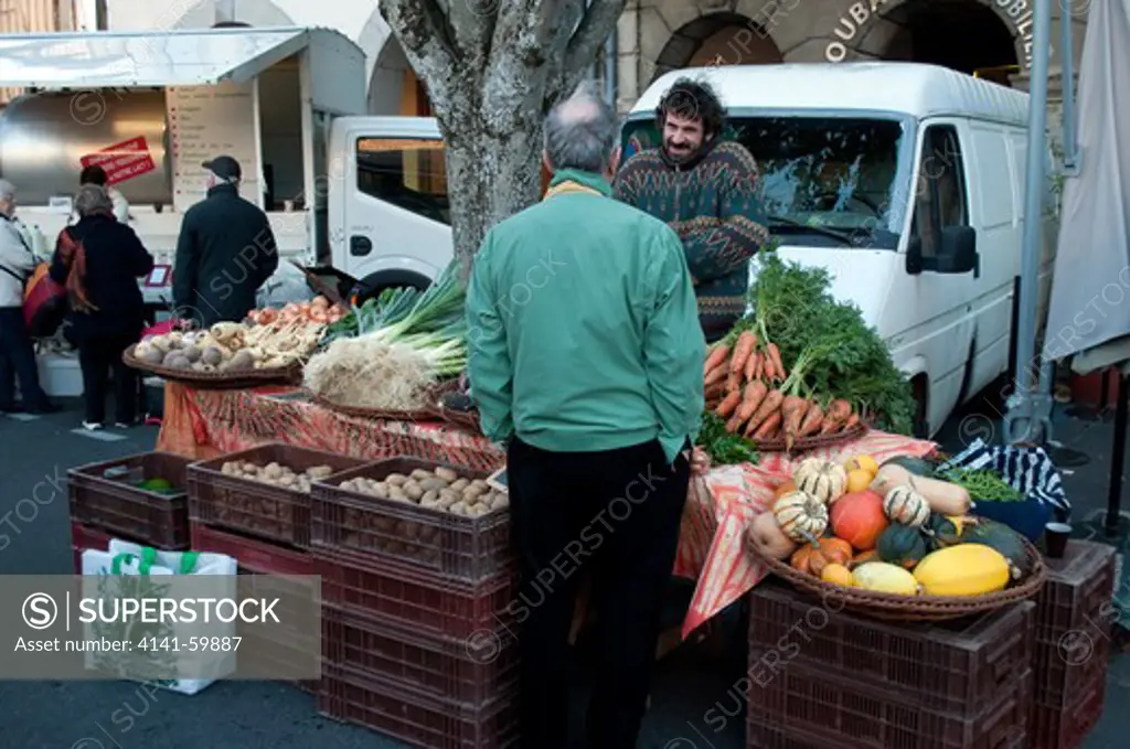 Fruit And Vegetables Market Revel Aude Haute-Garonne Pyrenees France