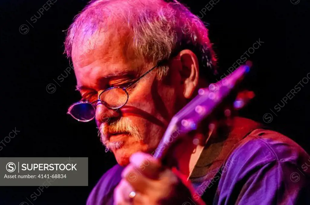 American guitarist John Abercrombie playing at the Cheltenham Jazz Festival as guest artist with the Julian Arguelles Trio.