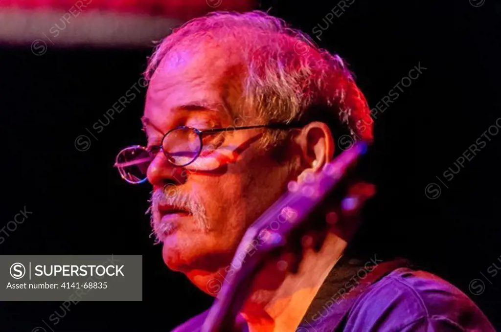 American guitarist John Abercrombie playing at the Cheltenham Jazz Festival as guest artist with the Julian Arguelles Trio.