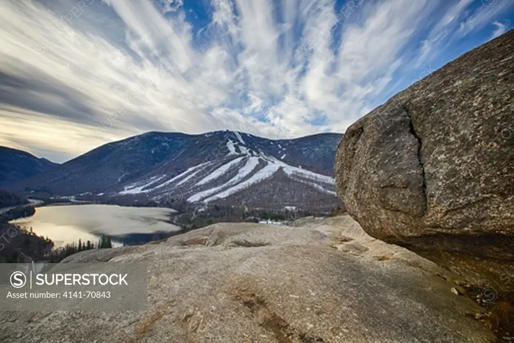 Franconia Notch State Park - HDR of Cannon Mountain in the White Mountains, New Hampshire USA