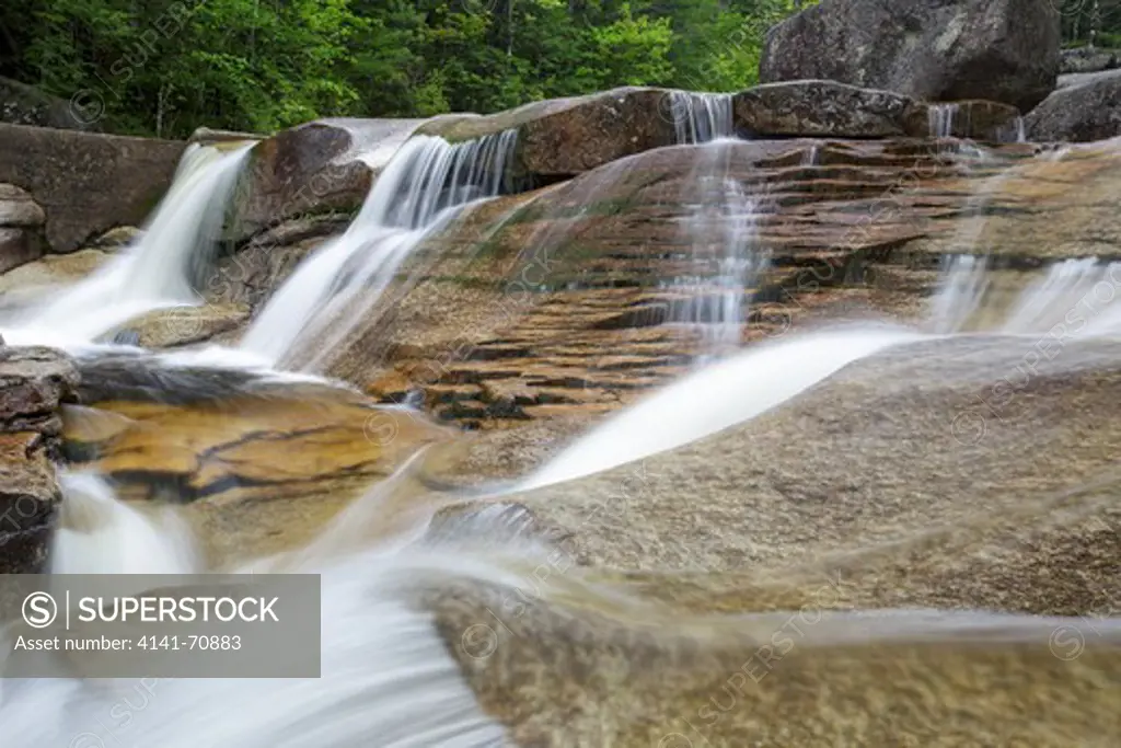 Diana's Bath in Bartlett, New Hampshire, USA during the spring months. These cascades are located along Lucy Brook