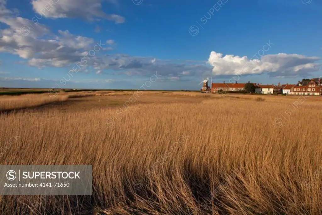 Cley Mill and offshore windfarm  Norfolk