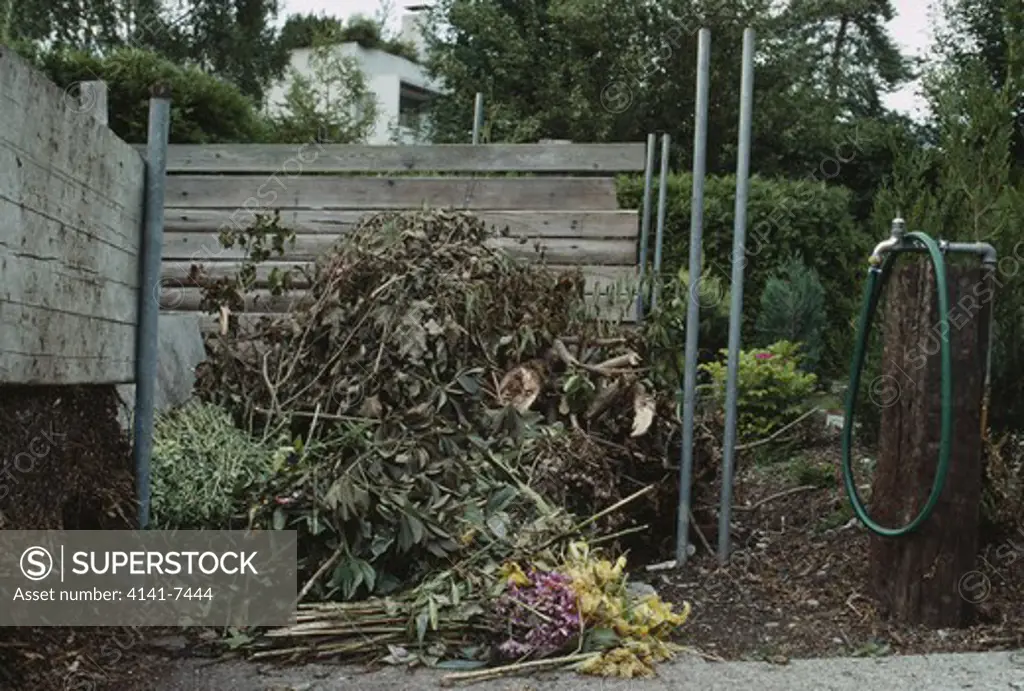 garden compost heap july canton of zurich switzerland