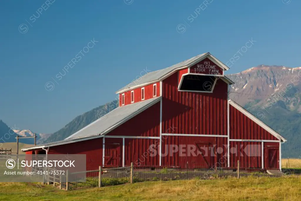 Barn at the base of Wallowa Mountains, near Joseph, Oregon.