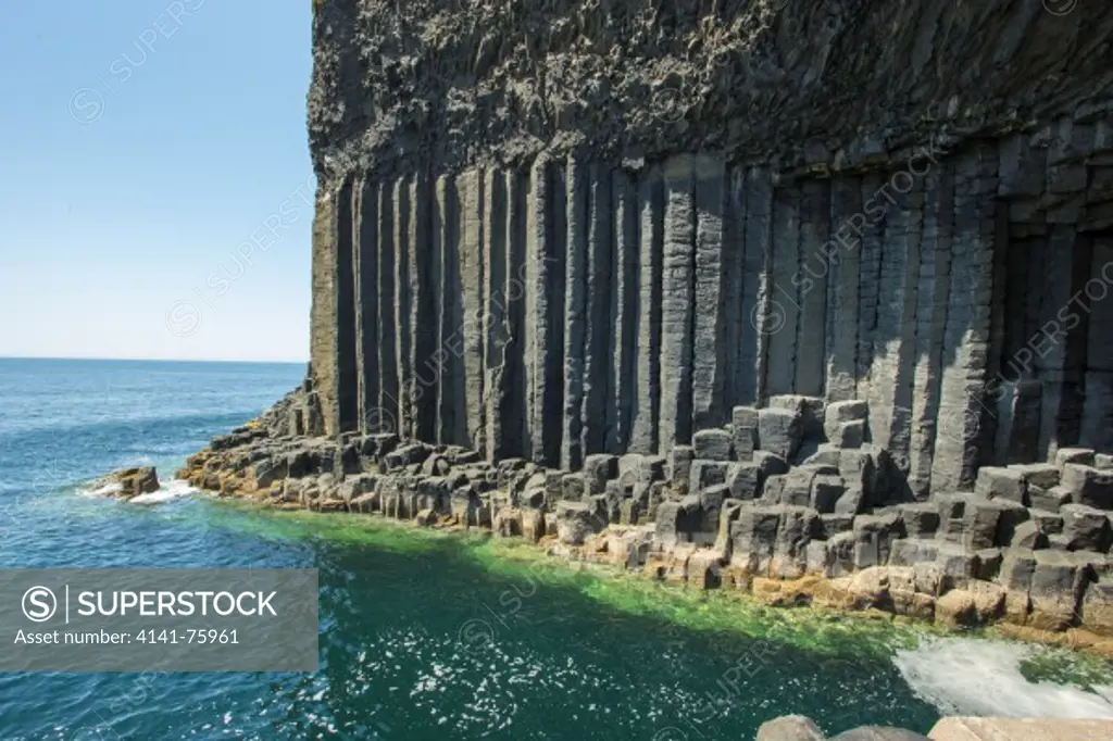 Fingal's cave and basalt columns, Isle of staffa, Scotland