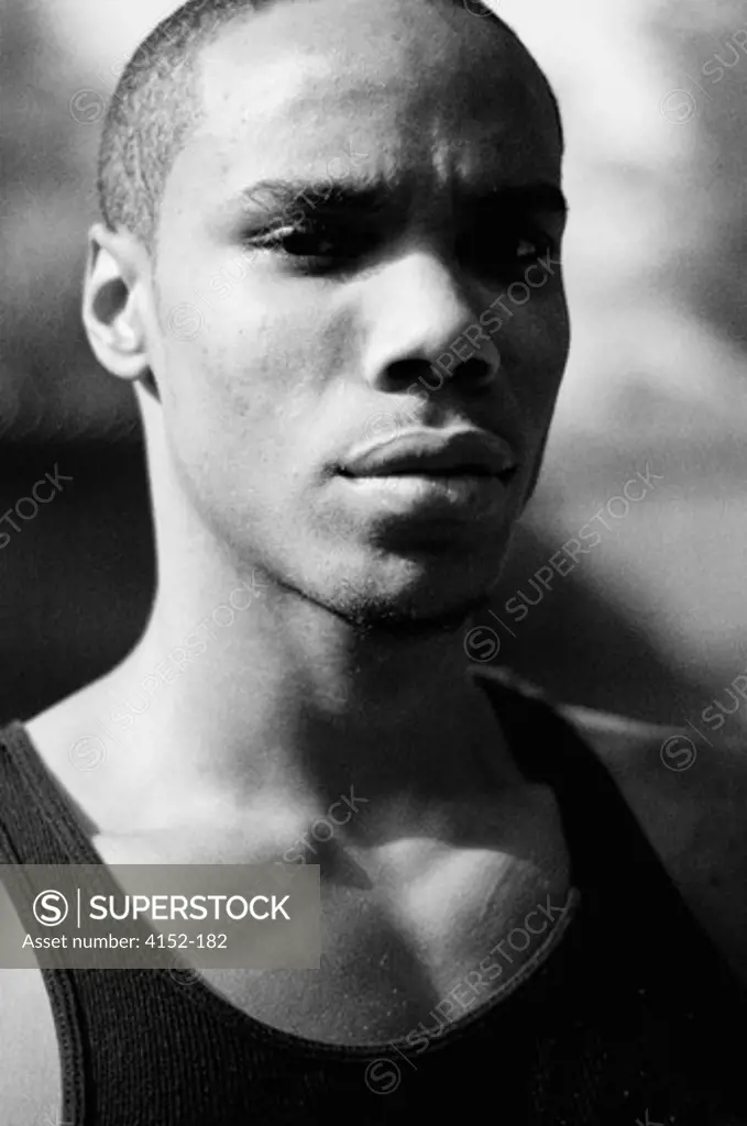 Portrait of a male athlete