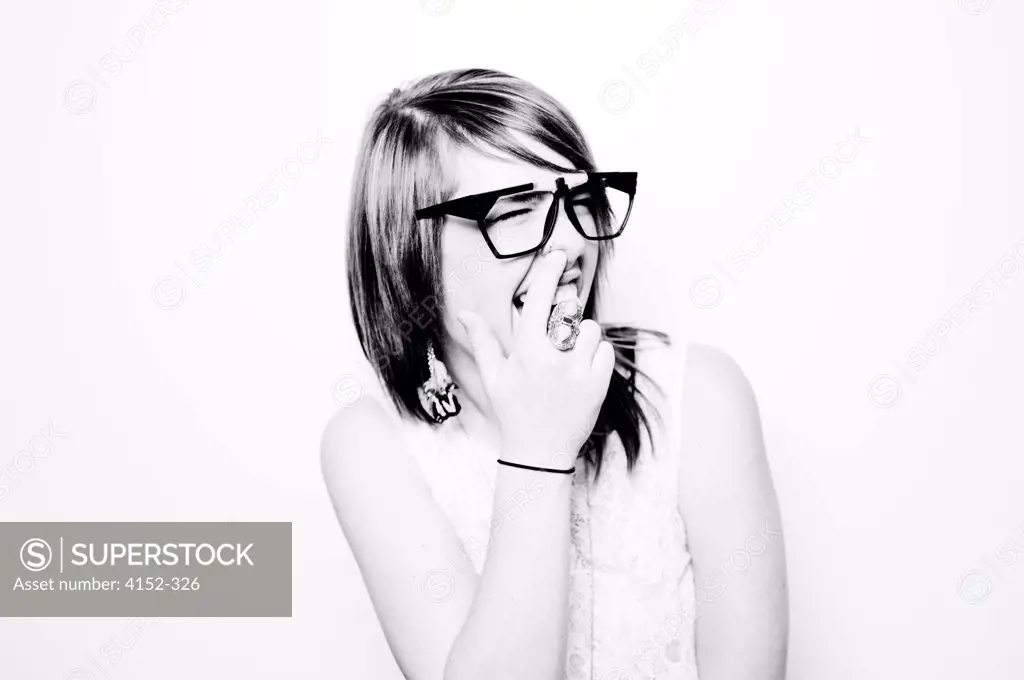 Portrait of young girl in spectacles