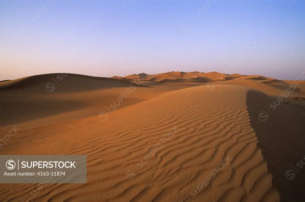 UNITED ARAB EMIRATES, DUBAI, DUBAI DESERT CONSERVATION RESERVE, SAND DUNE