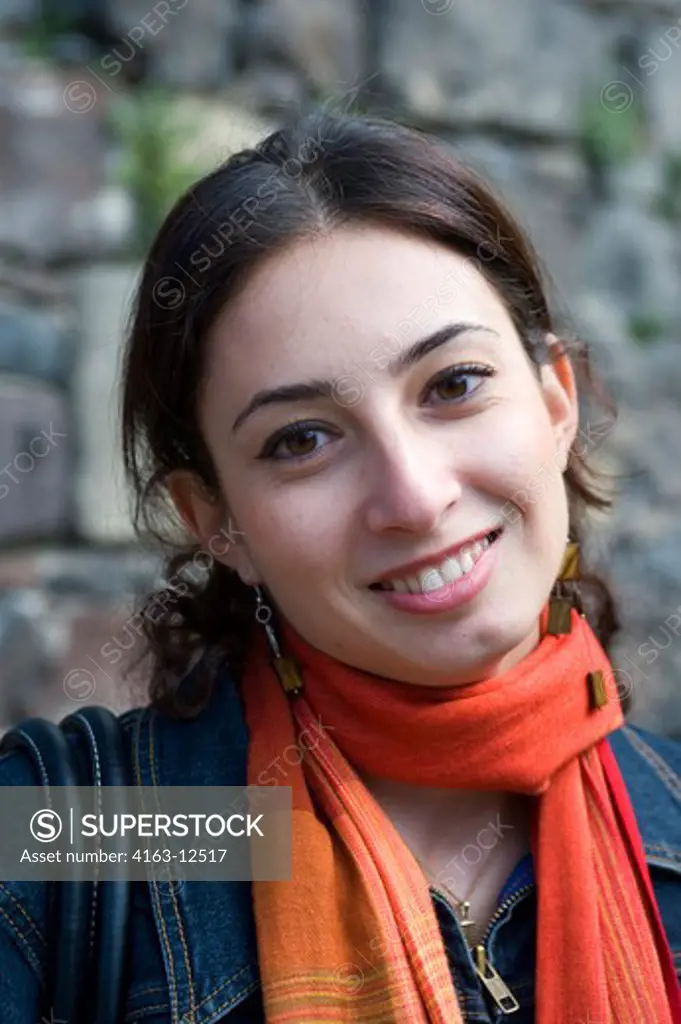 ARMENIA, NEAR YEREVAN, PORTRAIT OF YOUNG WOMAN