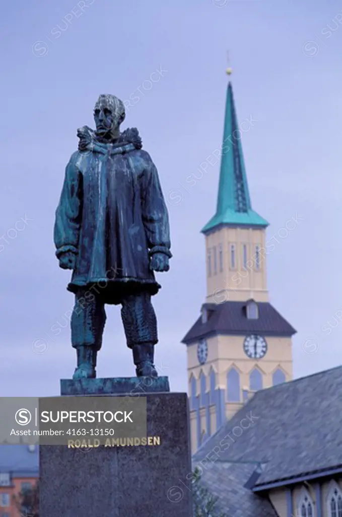 NORWAY, TROMSO, MONUMENT TO ROALD AMUNDSEN