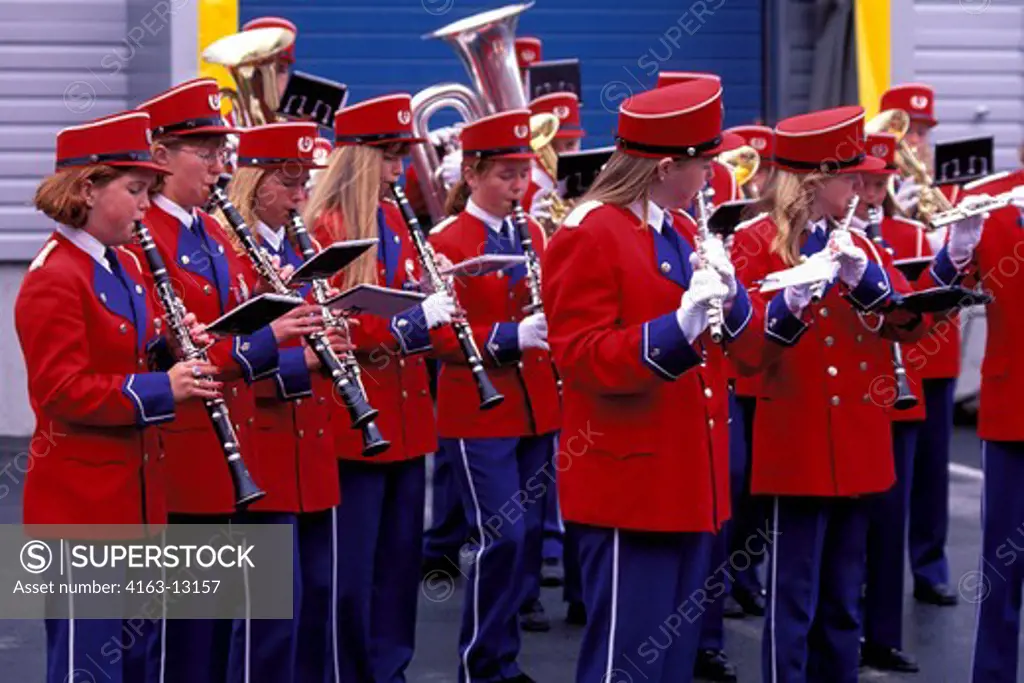 NORWAY, TRONDHEIM, MARCHING BAND