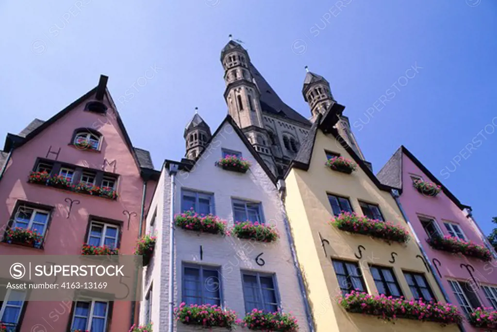 GERMANY, COLOGNE, OLD CITY, QUARTER OF ST. MARTIN, OLD HOUSES