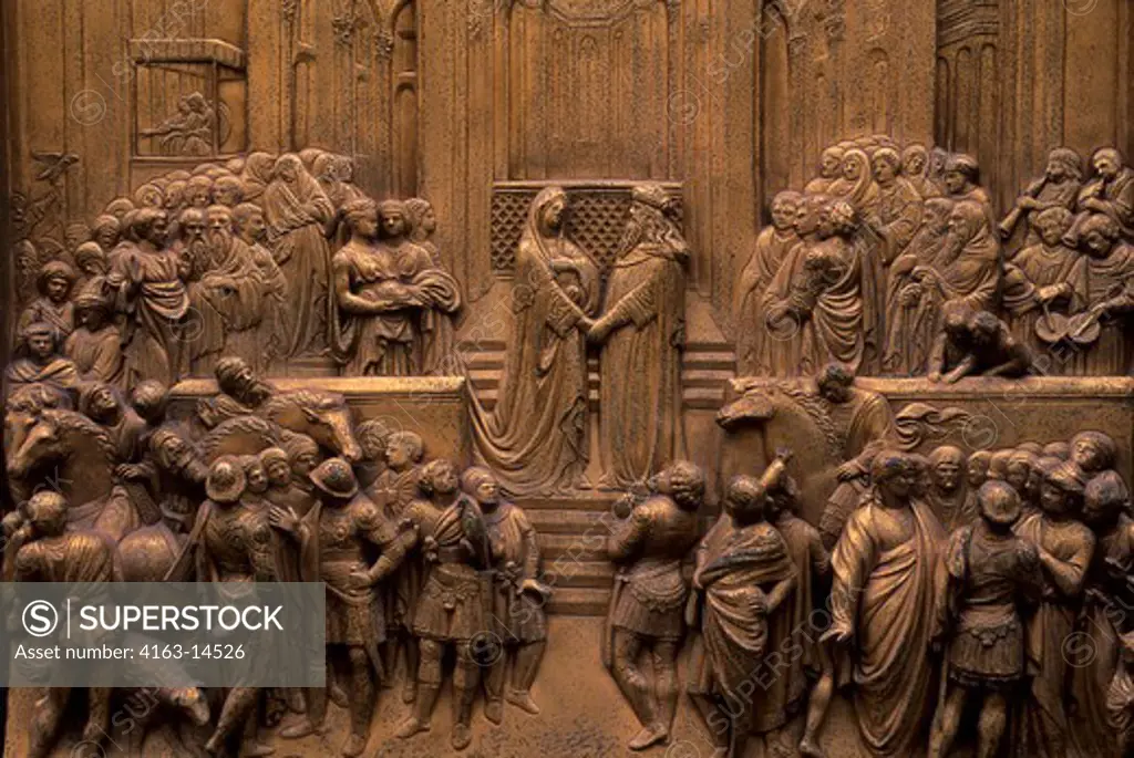 ITALY, FLORENCE, CATHEDRAL OF SANTA MARIA DEL FIORE (DUOMO), BAPTISTERY, GATE OF PARADISE, SOLOMON