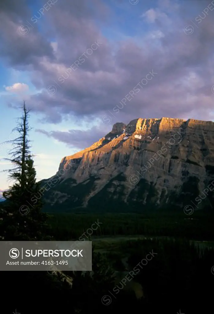 CANADA,ALBERTA,ROCKY MOUNTAINS, BANFF NATIONAL PARK, BOW RIVER VALLEY WITH RUNDLE MOUNTAIN