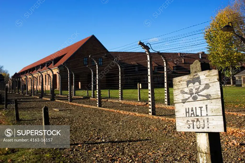 POLAND, AUSCHWITZ WORLD WAR II CONCENTRATION CAMP (WORLD HERITAGE SITE), BARBWIRE
