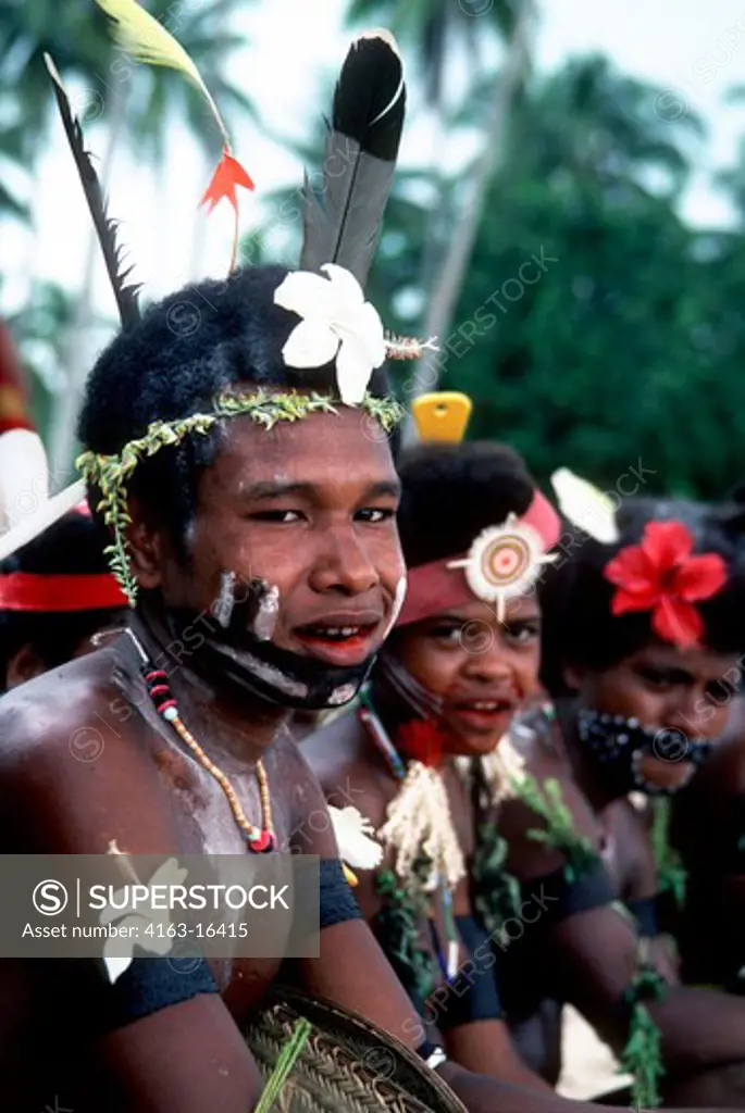 PAPUA NEW GUINEA,TROBRIAND ISLANDS, KIRIWINA ISL., KAIBOLA VILLAGE PORTRAIT OF BOY
