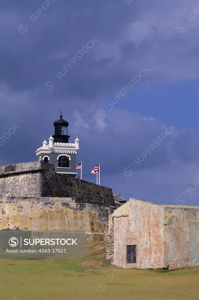 PUERTO RICO, OLD SAN JUAN, CASTILLO DEL MORRO FORTRESS, LIGHTHOUSE