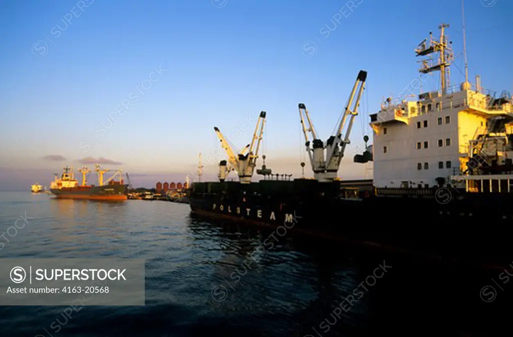 Honduras, Puerto Cortes, Port, Freighters