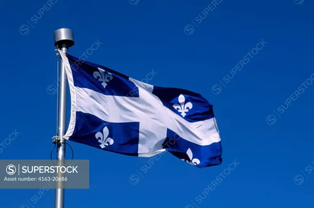Canada,Quebec,Quebec City, Quebec Provincial Flag