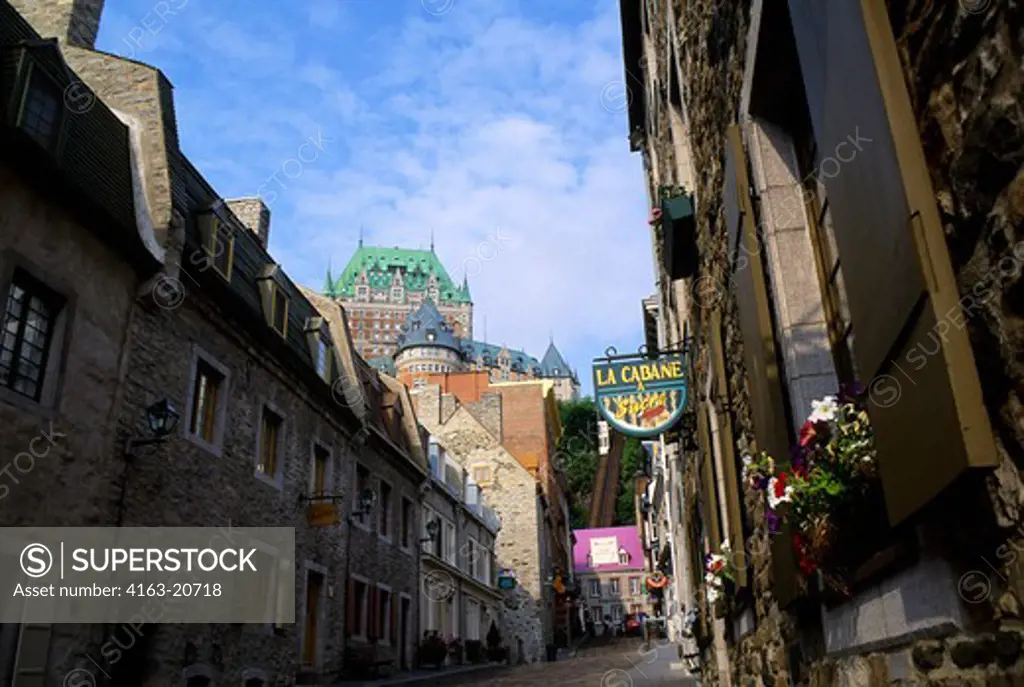 Canada, Quebec City, View Of Hotel Frontenac