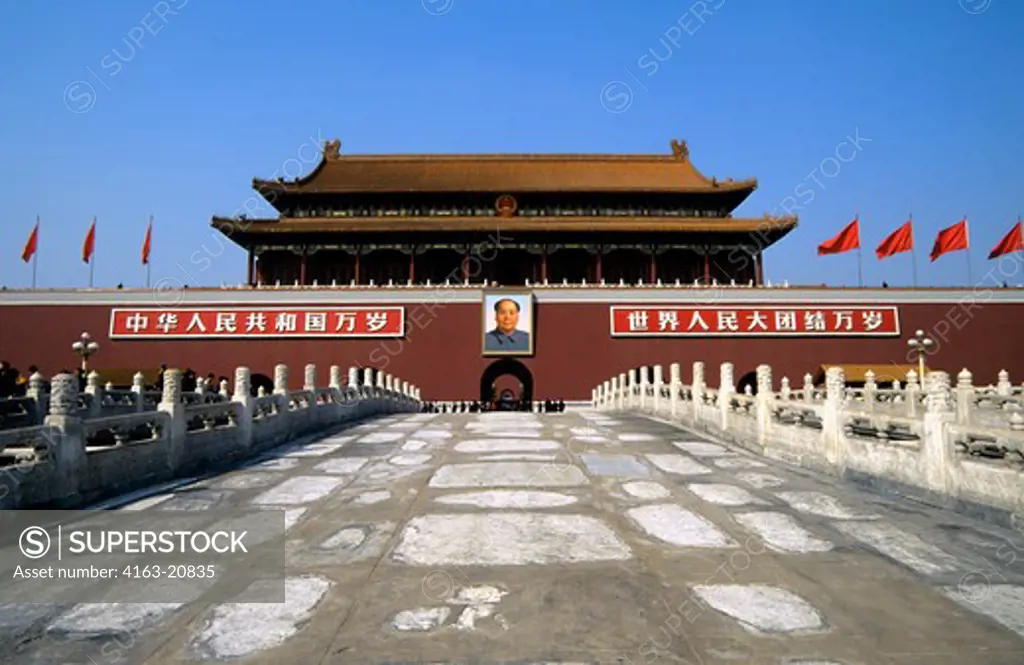 China, Beijing, View Of Gate To Forbidden City