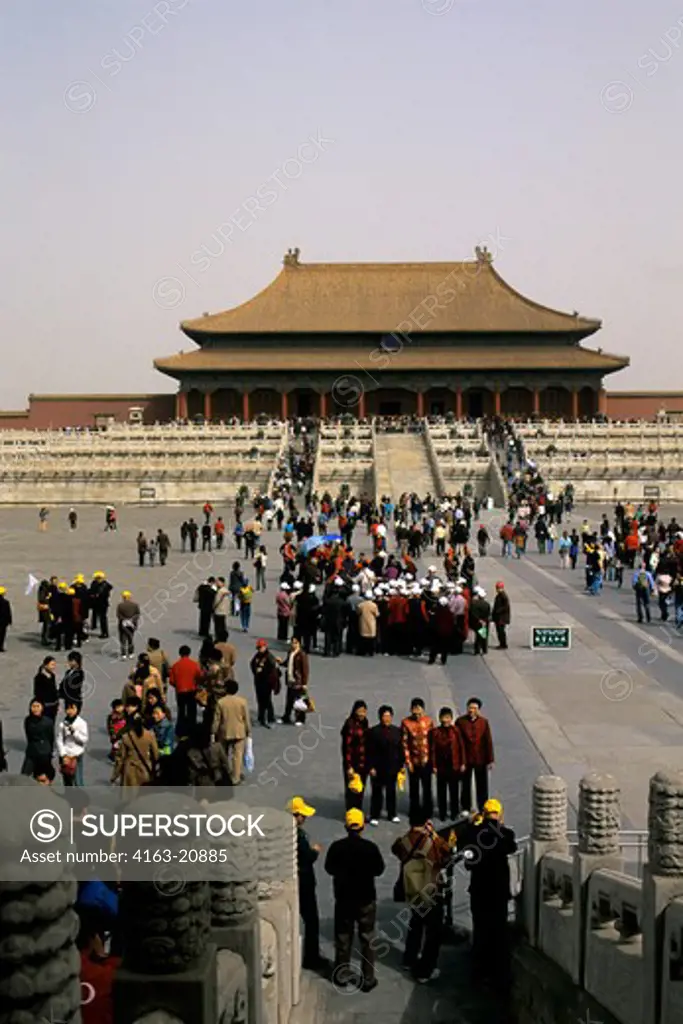China, Beijing, Forbidden City, Imperial Palace, View Of Hall Of Supreme Harmony (Taihedian)