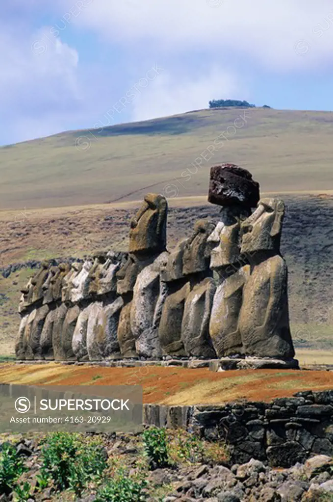 Chile, Easter Island, Ahu Tongariki, Moai Statues