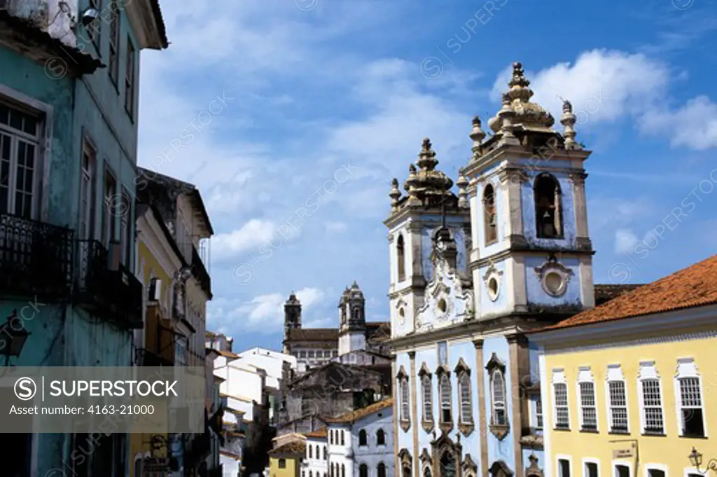 Brazil, Salvador De Bahia, Pelourinho Distict, Colonial Arch., Rosario Dos Pretos Church