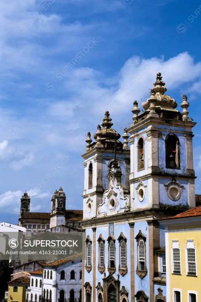 Brazil, Salvador De Bahia, Pelourinho Distict, Colonial Arch., Rosario Dos Pretos Church