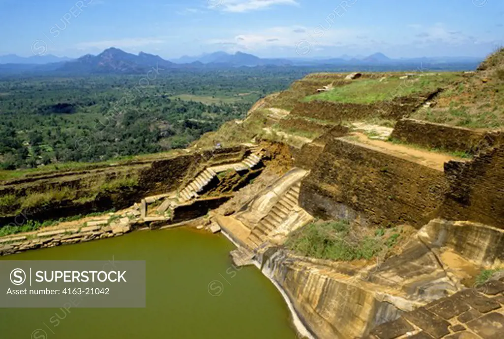 Sri Lanka, Sigiriya, Ancient Fortress, Remains Of Former Living Quarters, Water Reservoir
