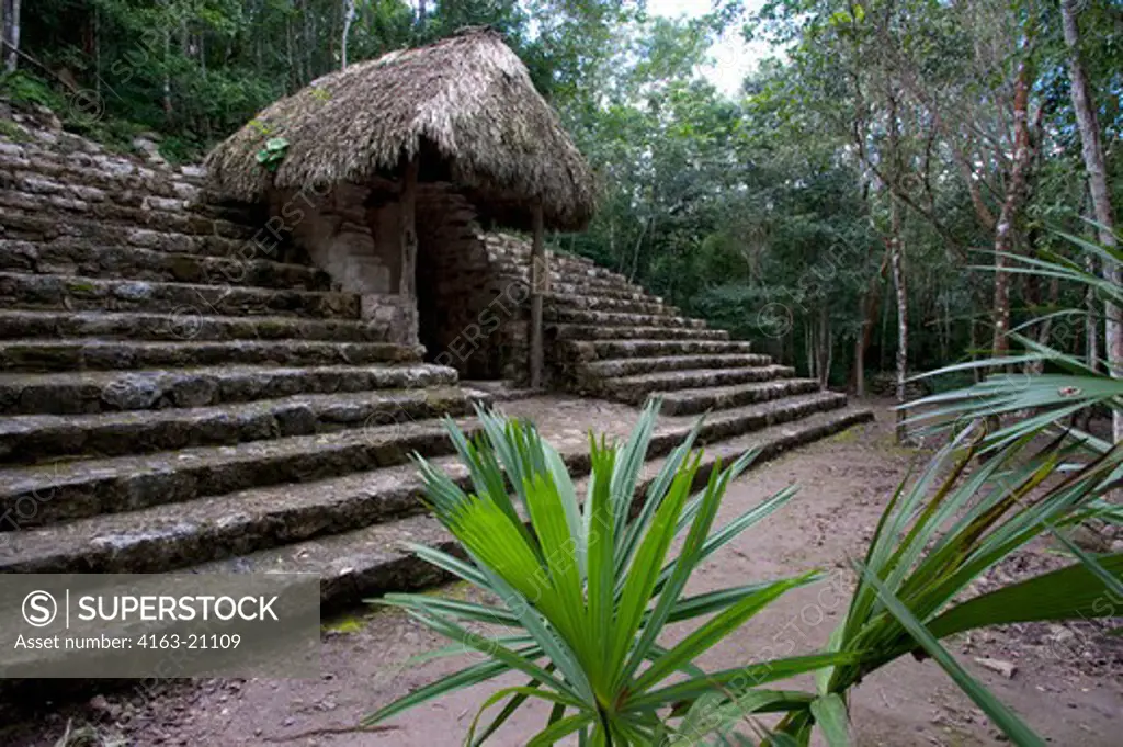 Mexico, Yucatan Peninsula, Near Cancun, Maya Ruins Of Coba, Macanxoc Group