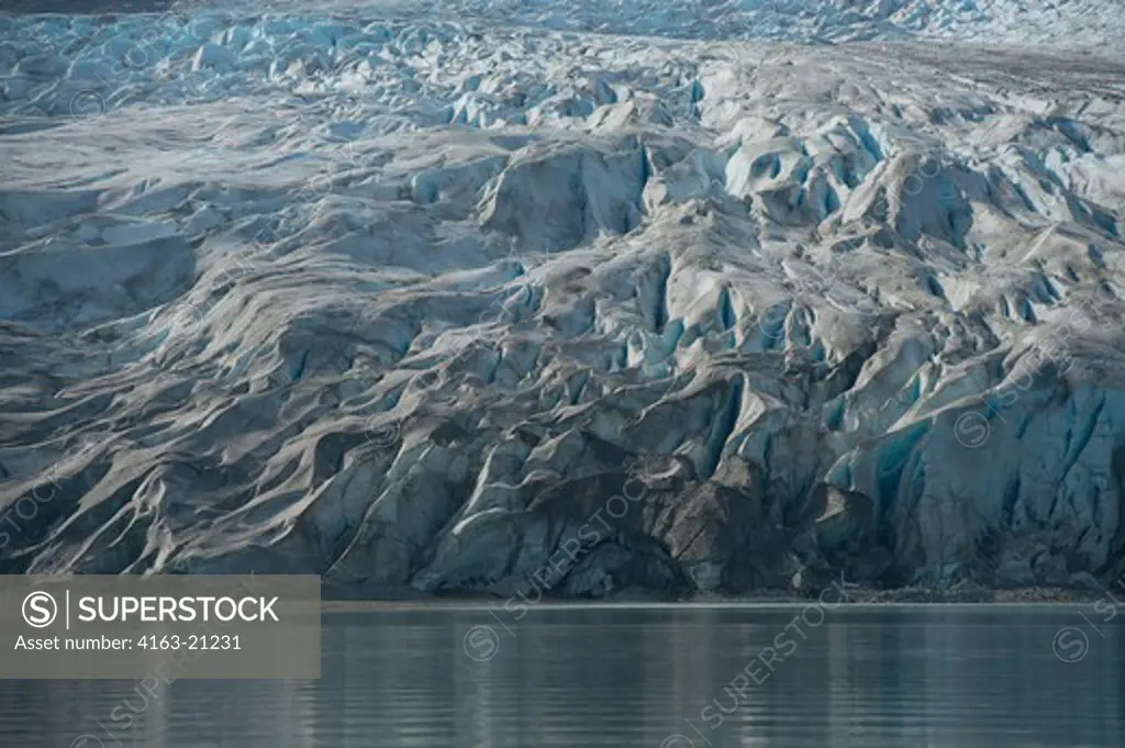 View of Reid Glacier in Glacier Bay National Park, Alaska, USA
