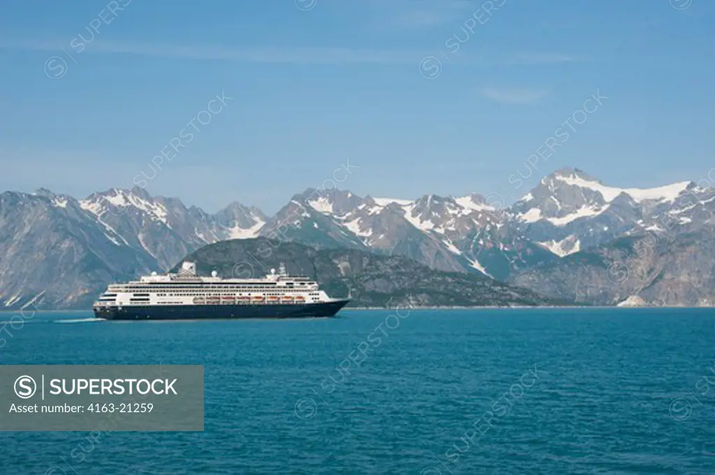 Holland America cruise ship MS Zaandam in Glacier Bay National Park, Alaska, USA