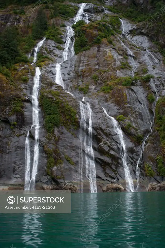 View of waterfall at Fords Terror, Endicott Arm, Tongass National Forest, Alaska, USA