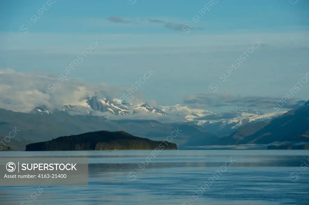 Landscape with mountains and glaciers at Endicott Arm near Juneau, Tongass National Forest, Alaska, USA
