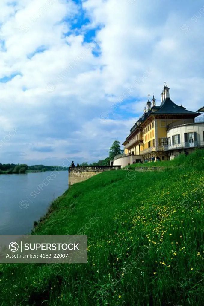 Germany, Elbe River, Near Dresden, Pillnitz Castle