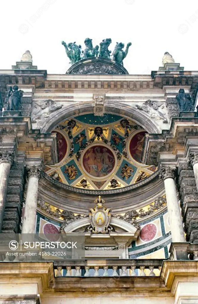 Germany, Dresden, Semper Opera House, Neo-Renaissance Style Architecture, Detail