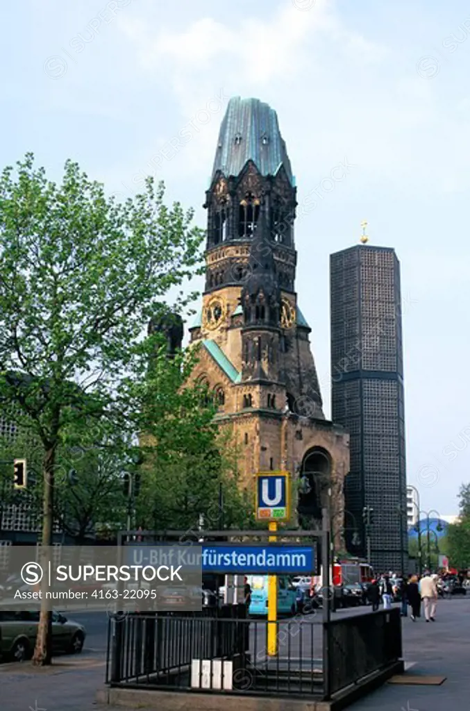 Germany, Berlin, Kurfurstendamm, Kaiser-Wilhelm-Gedachtnis Church