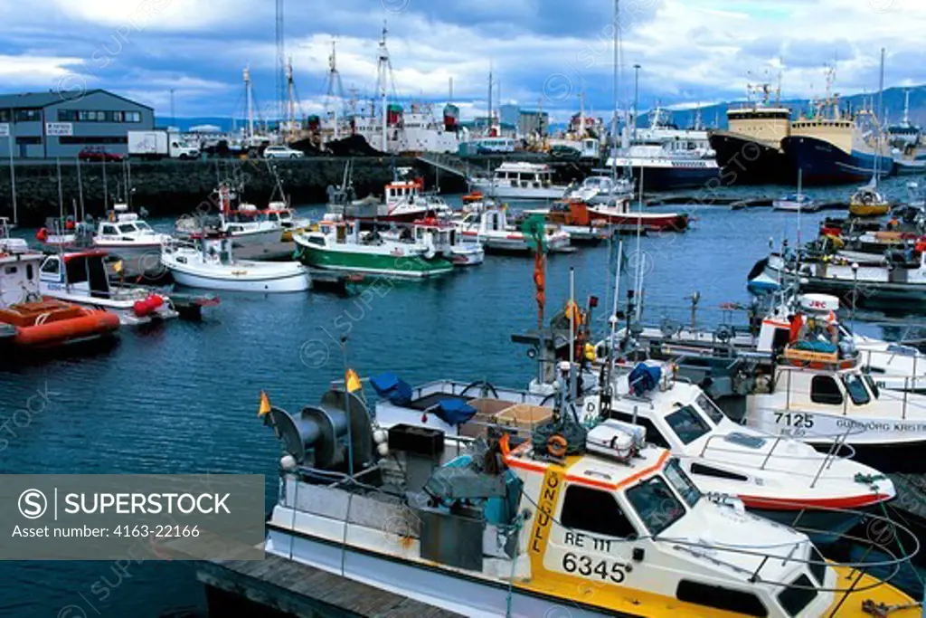 Iceland, Reykjavik, Harbor, Fishing Boats