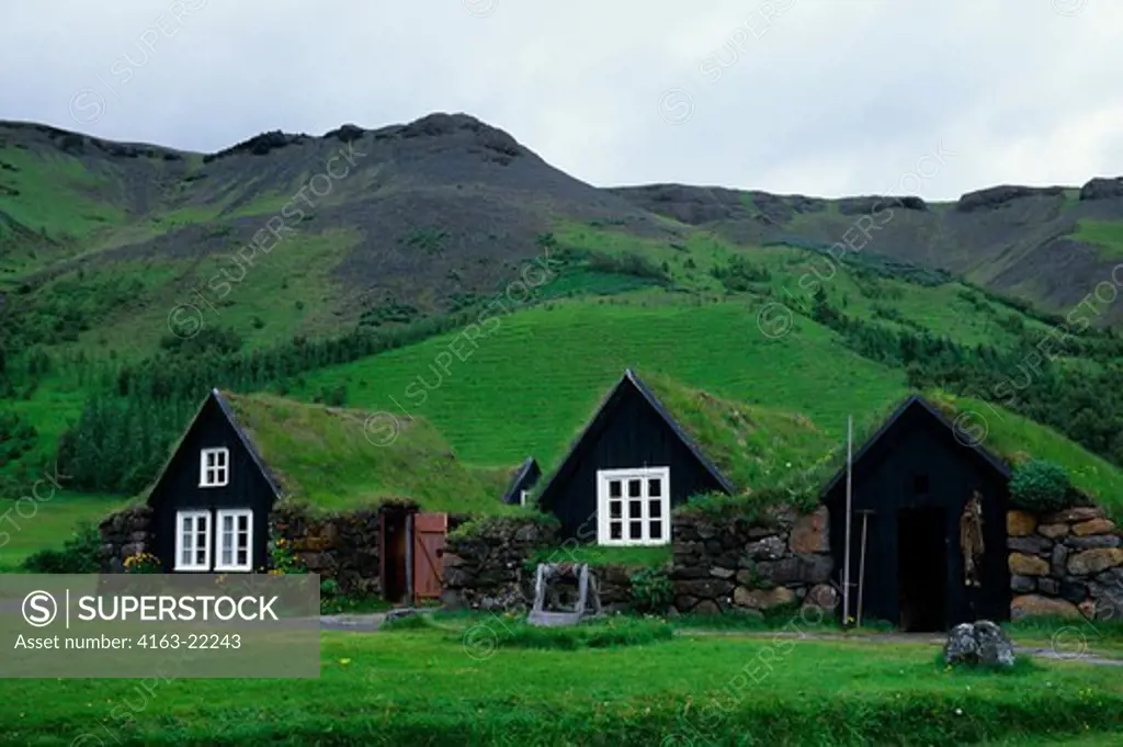 Iceland, South Coast, Skogar Village, Museum, Old House From 1765