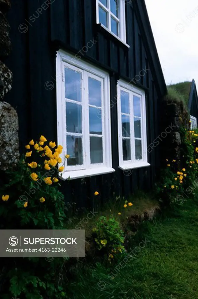 Iceland, South Coast, Skogar Village, Museum, Old Farmstead From 1765