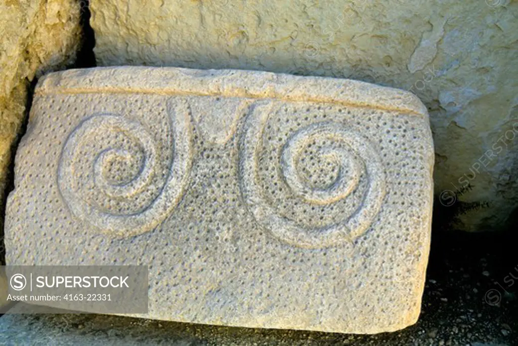 Malta, Hagar Qim Temple, 2700 B.C., Stone Carving