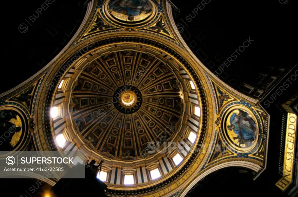 Italy, Rome, Vatican, St. Peter'S Square, St. Peter'S Basilica, Interior, Michelangelo'S Dome