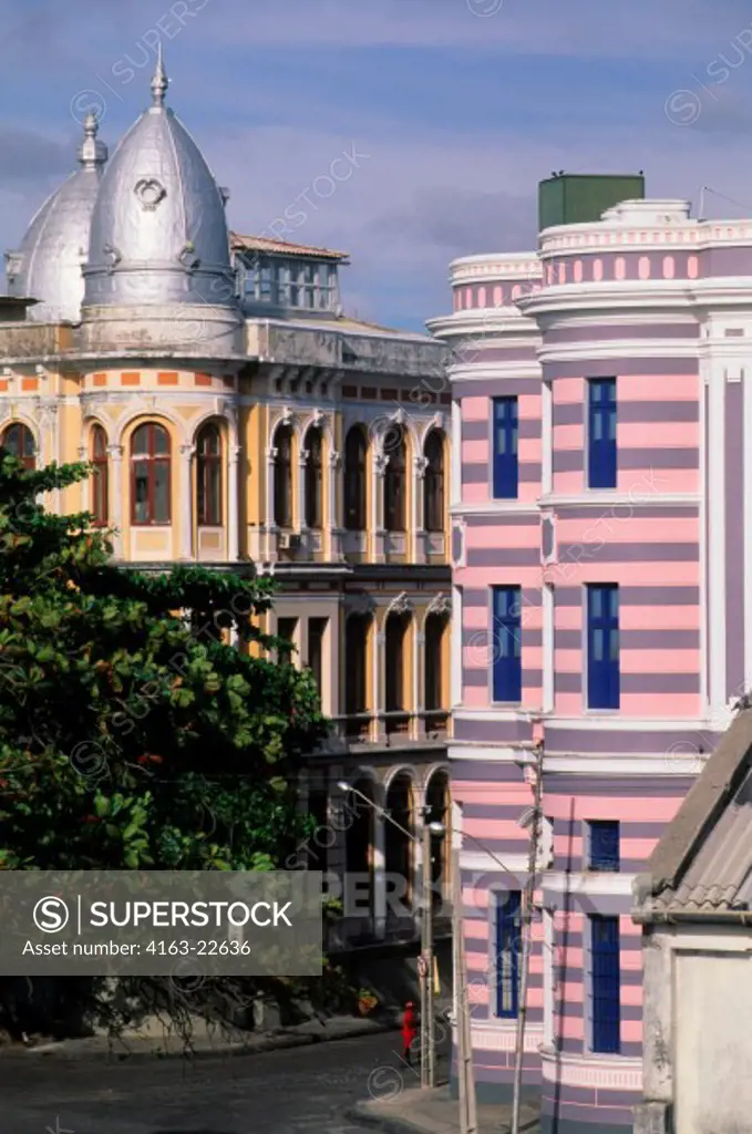 Brazil, Recife, View Of Old Colonial Buildings