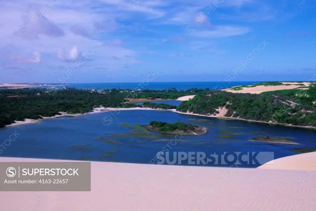 Brazil, Near Natal, Sand Dunes, View Of Ocean