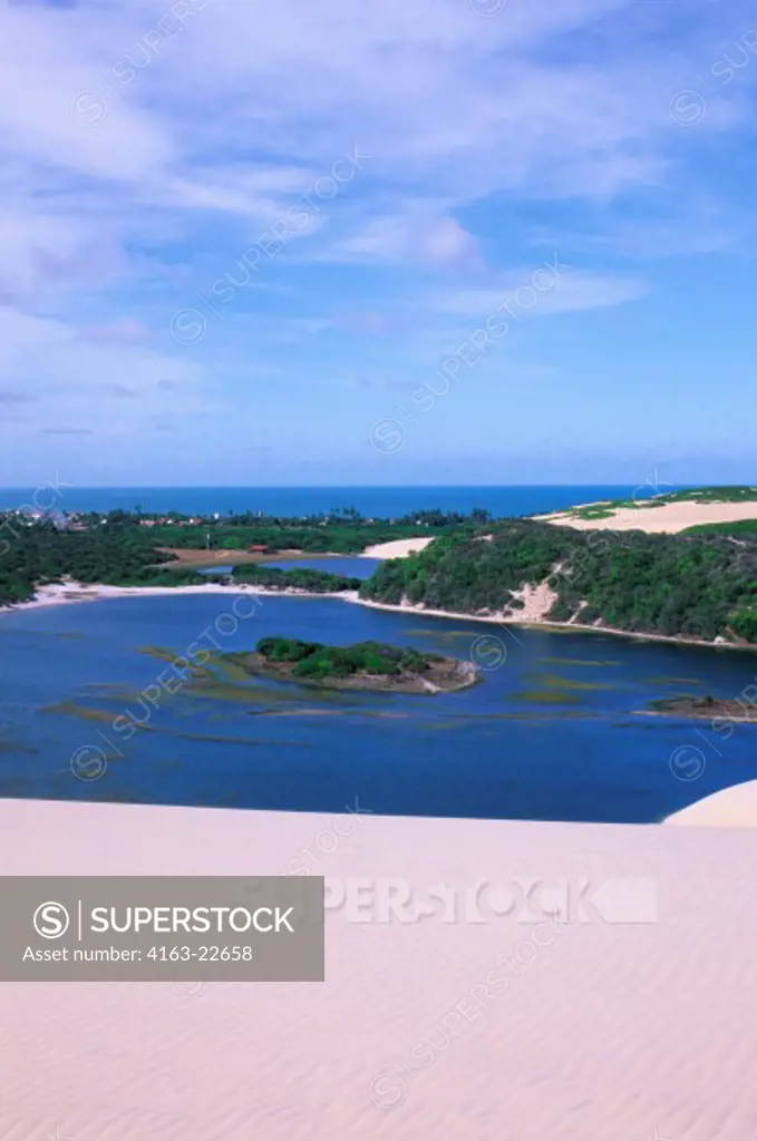 Brazil, Near Natal, Sand Dunes, View Of Ocean