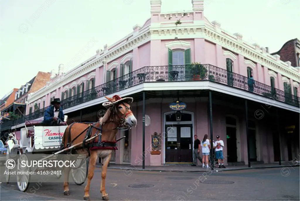 USA,LOUISIANA,NEW ORLEANS, FRENCH QUARTER, CHART HOUSE, HORSE CARRIAGE