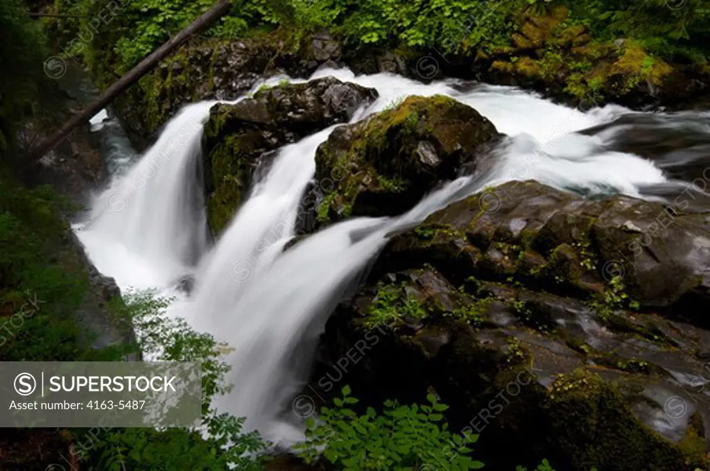 USA, WASHINGTON STATE, OLYMPIC PENINSULA, OLYMPIC NATIONAL PARK, SOL DUC RIVER, SOL DUC FALLS